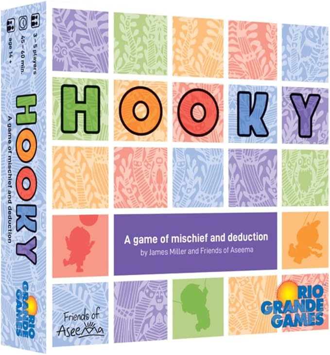 Hooky - Rio Grande Games, Friends of Aseema, A Game of Mischief & Deduction, 3-5 Players, 30-60 Min, Ages 14+