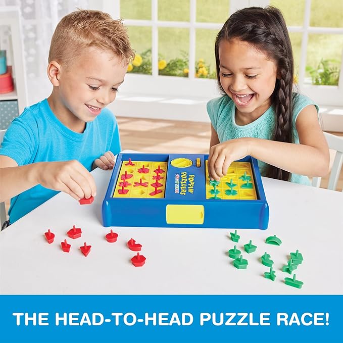 Game Zone Poppin' Puzzlers - Interactive Puzzle Game for 2 Players Ages 4+ - Helps Develop Problem-Solving Skills and Fine Motor Skills - Perfect for Game Nights with Family and Friends!
