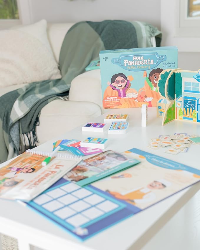 Hello, Bakery! - ¡Hola, Panadería! Includes Bilingual Book, Cards, Dry Erase Activity Book, Marker, and More | Interactive Learning Activities Spanish and English Educational Resources for Kids 3+