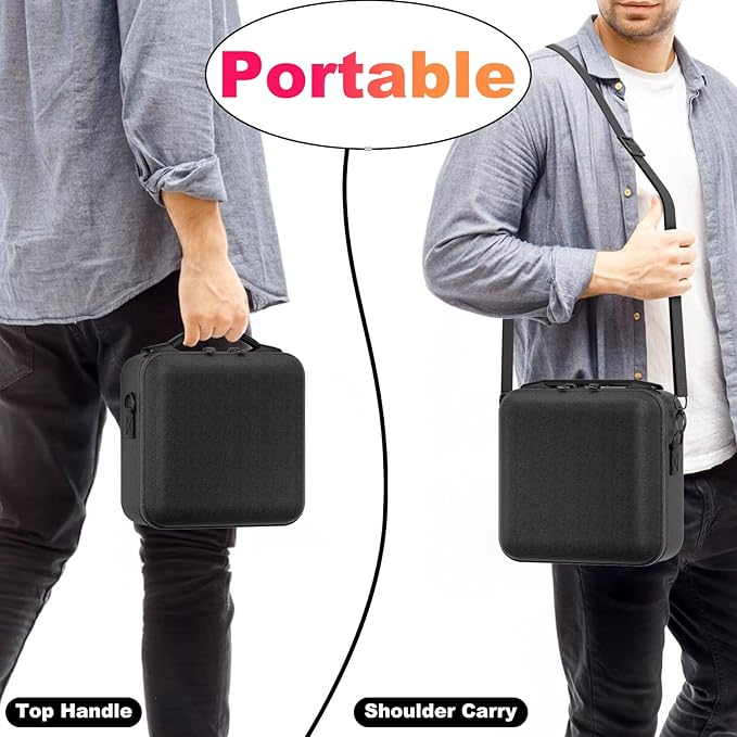 Card Deck Box with Portable Case, 4 Pack Clear Commander Deck Box with 4 Dividers, Holds 400+ Double Sleeved Cards, Fit for MTG, YuGiOh, TCG