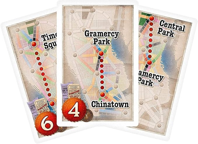 Ticket to Ride New York Board Game - Train Route-Building Strategy Game, Fun Family Game for Kids & Adults, Ages 8+, 2-4 Players, 10-15 Minute Playtime, Made by Days of Wonder
