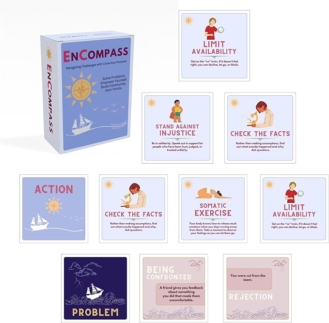 EnCompass Card Game โ Build Problem-Solving Skills to Handle Lifeโs Challenges| Empower Emerging Adults to Overcome Peer Pressure, Anxiety & Real-Life Obstacles | SEL Classroom Activity