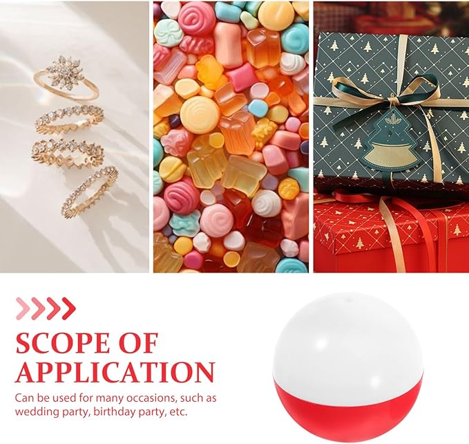 50PCS Vending Machine Capsules,1.97Inch Empty Round Balls Plastic Gumball Containers for Birthday Christmas Party Favor