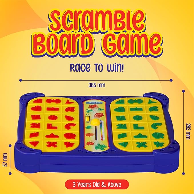 Shape Pop Up Board Game | 1 and 2 Player Game for Kids Ages 4-6-8+ | Educational Classic Board Game Shape Matching Puzzle Toys for Boys & Girls