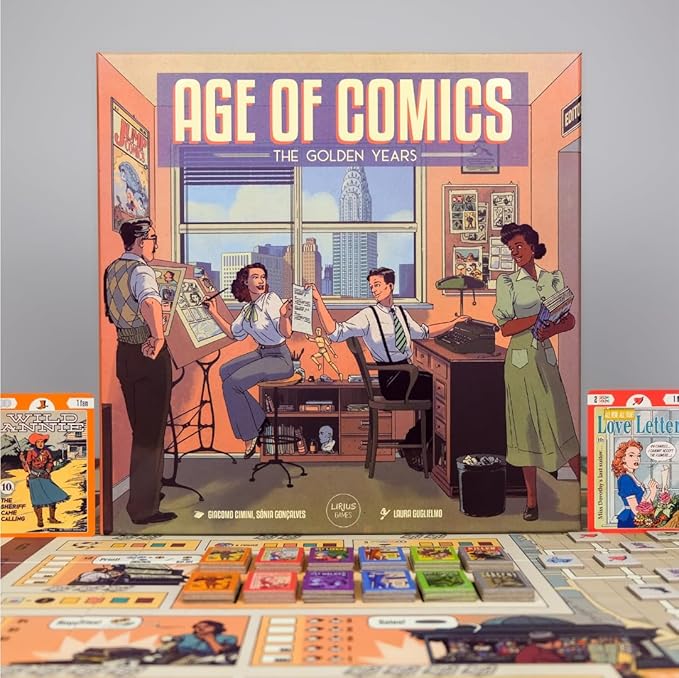 Age of Comics: The Golden Years | The Comic Book Publishing Game | Build Your Comic Empire During The Golden Age of Comics | Immersive Strategy Game for 1-4 Players, 60-110 Mins, Ages 14+