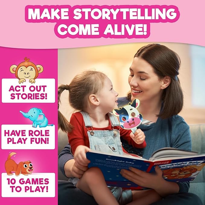 Doctor Jupiter Storytelling Set for Girls | Gift for 1-3 Year Old Girls | Includes 3 Board Books & 10 Animal Masks |Great for Christmas or Birthdays|Learning & Educational Toy for Ages 1-2-3