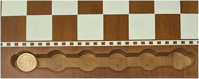 Regal Games Luxury Checkers Board Game for Adults & Kids - Classic Wooden Board Game Set with 24 Checkers Pieces - Travel and Portable Table Games (Ages 8+)