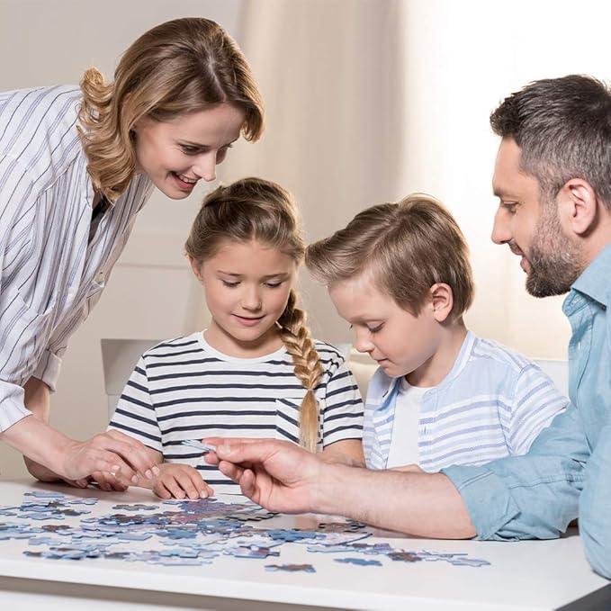 MaxRenard Game Jigsaw Puzzle 1000 Pieces for Adult Landscape Santorini Pieces Fit Together Perfectly Challenge Family Toy