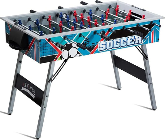 48in Foosball Table, Competition Sized Soccer Table w/ 2 Balls, 2 Cup Holders 2x4ft for Kids, Adults, Suit for 4 Players, Football Table for Home, Game Room, Arcade