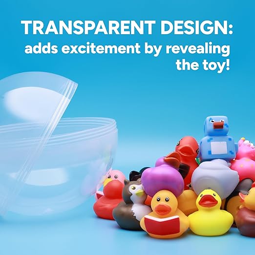 Big Claw Machine Capsules Clear Balls Plastic Sphere Large Party Favor Containers Round 5 pcs 7.9 inch - Jumbo Plastic Christmas Ornaments Extra Large Gift Box Craft Party Supplies Vending Capsules