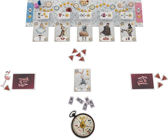 Tea For 2 Board Game - Alice's Wonderland Deck-Building Game, Strategic and Evolving Gameplay, Fun Family Game for Kids & Adults, Ages 10+, 2 Players, 30 Minute Playtime, Made by Space Cowboys