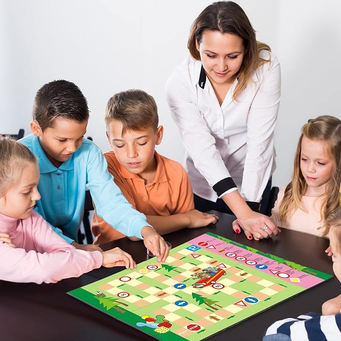 4 Pcs Folding Blank Game Board, Make Your Own Game Board, Quad Fold Dry Erase Battle for School Classroom DIY Activities, 18 x 18 Inches