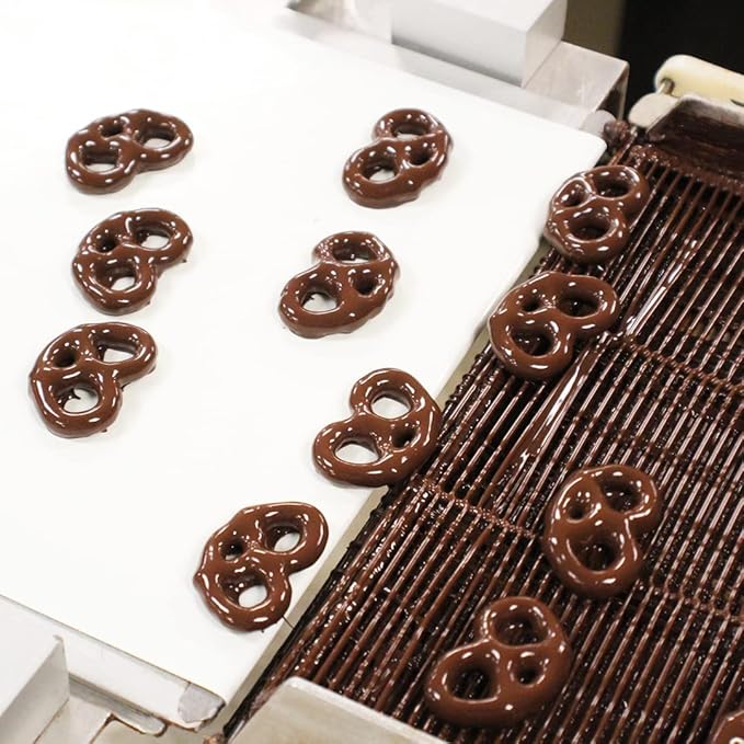 Vermont Nut Free Chocolates Covered Mini Twist Pretzels (Dark Chocolate) 7 Ounces, Nut-Free, Egg-Free, Kosher