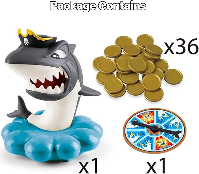 Shark Finger Biting Game Toy,Pop Up Pirate Game Stress Relief Toys,Prank Family Board Games for Kids Ages 4 and Up Birthday for Kids Boy Girl