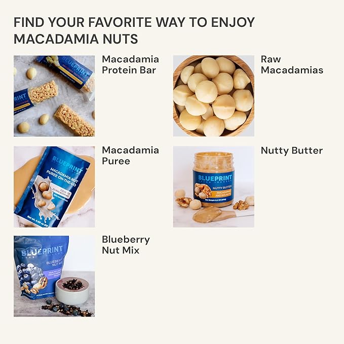 Blueprint by Bryan Johnson Macadamia Nut Protein Bars – Variety Pack Protein Bars - Lemon, White Cocoa & Raspberry – Vegan, Low Sugar, Keto-Friendly Snacks – Non-GMO, Raw Nut Bar– 9g Protein – 12 Pack