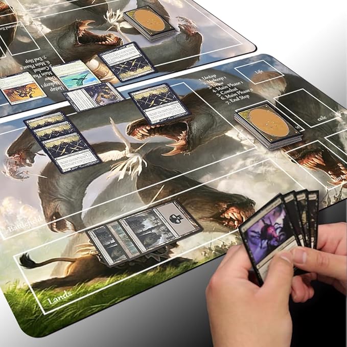 Board Game MTG Playmat Games Size 60X35 cm CCG Compatible for TCG RPG CCG Play mats (Apocalypse Hydra-Zone)