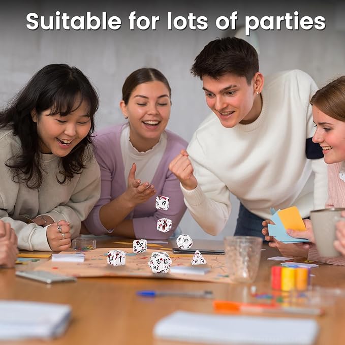 OriCraft Vampire Dices D20 Red Dot Dice DND Dice Set Realistic Halloween D20 Splatter Dices Polyhedral Role Playing Game Dice Dungeons and Dragons Dice