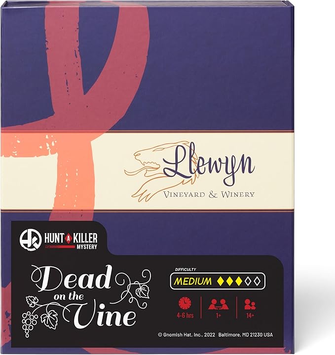 Hunt A Killer: Dead on The Vine, Solve a Murder at a Winery, Interactive Unsolved Mysteries Game, Mystery Box for Game Night, Murder Mysteries Card, Puzzle, and Board Games, for Players Age 14+