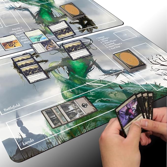 Board Game MTG Playmat Games Size 60X35 cm CCG Compatible for TCG RPG CCG Play mats (Muldrotha, The Gravetide-Zone)