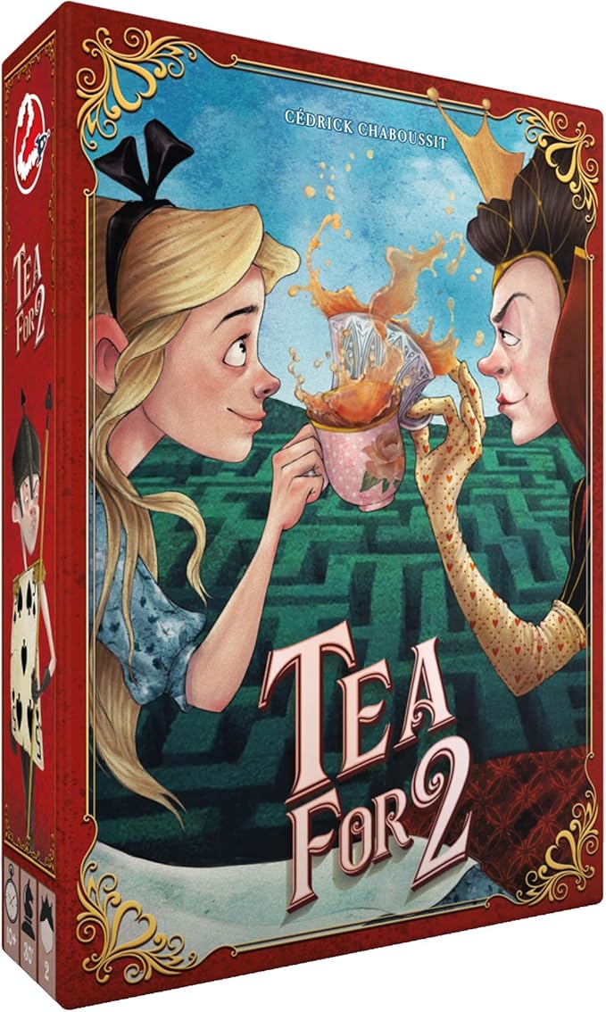 Tea For 2 Board Game - Alice's Wonderland Deck-Building Game, Strategic and Evolving Gameplay, Fun Family Game for Kids & Adults, Ages 10+, 2 Players, 30 Minute Playtime, Made by Space Cowboys