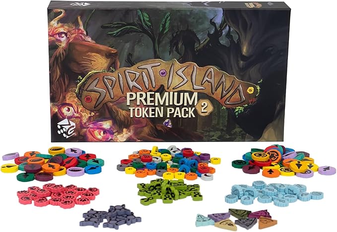 Greater Than Games | Spirit Island: Premium Token Pack 2 | Cooperative Strategy Board Game Accessory | Premium Component Upgrade