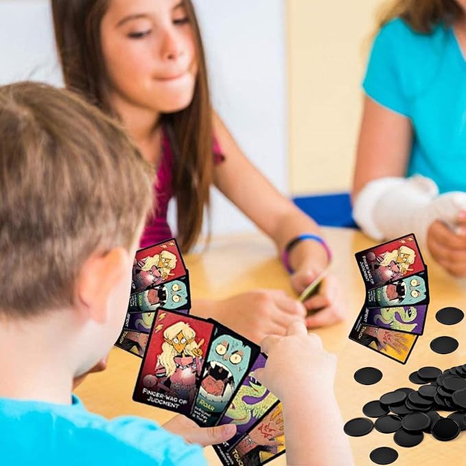 Coopay 1000 Pieces 1 Inch Bingo Chips Bulk, Bingo Markers for Math Practice, Plastic Learning Counters Disks Counting Discs and Poker Chips Game Tokens Kids Reward (Black)