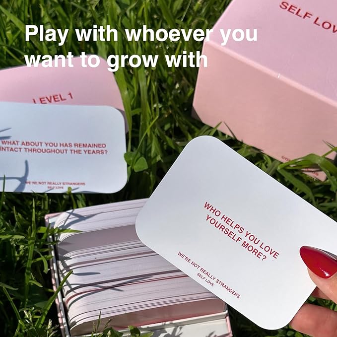 WE'RE NOT REALLY STRANGERS Self-Love Edition Card Game – A Reflection Game of Self-Discovery and Empowerment for Singles, Couples, Adults, & Teens - for Memorable Game Nights, Ages 15+, 1-6 Players