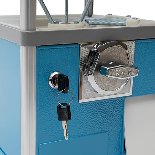 25 Cents Coin Operated Vending Machine, 20.87" Height Commercial Candy Gumball Machine Huge Load Capacity Candy Vending Machine, Big Capsule Vending Machine for 1.77-1.97in Ball Diameter (Blue)