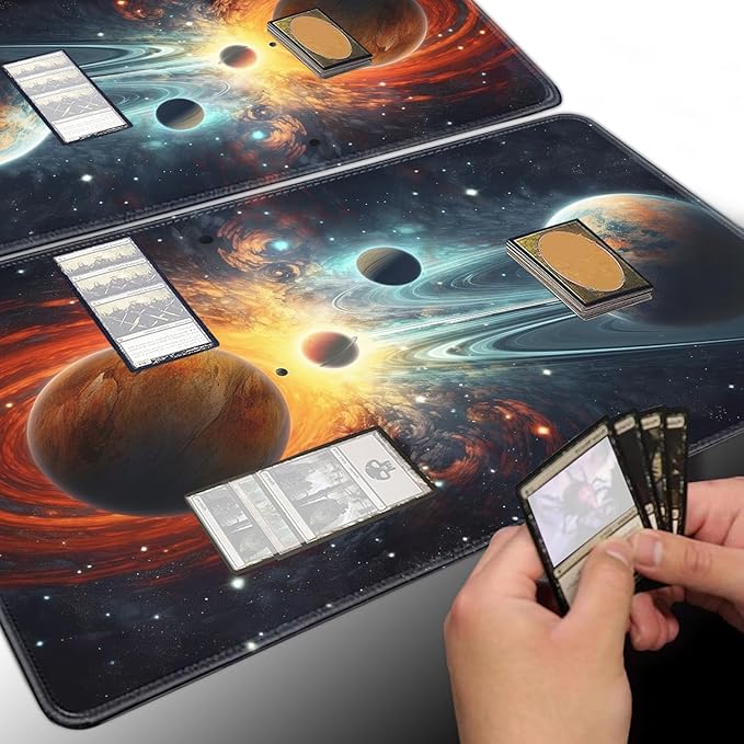 Board Game for TCG Playmat Table Mats Games Size 60X35 cm Mousepad Compatible for MTG RPG CCG Trading Card Game Play mats with 6 Dice (Playmat 122)