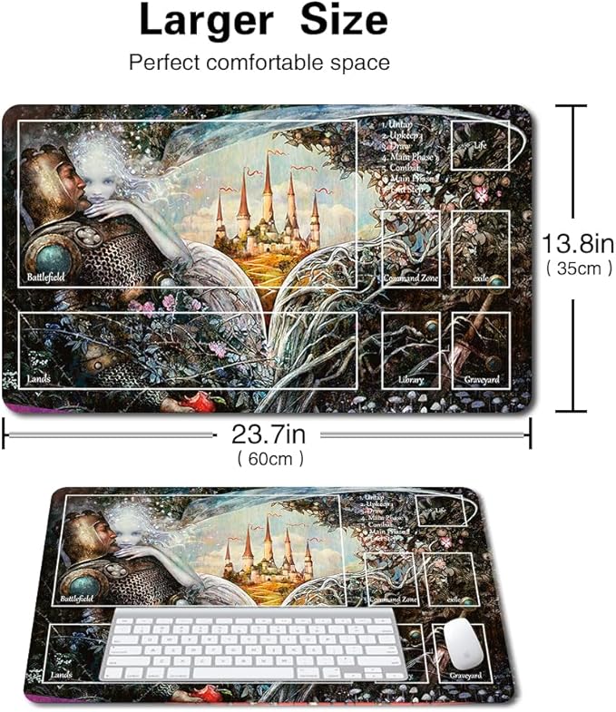 Board Game MTG Playmat Table Mats Games Size 60X35 cm Mousepad Compatible for TCG RPG CCG Play mats (Throne of ELDRAINE Teaser-Zone)