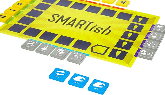 Mattel Games Smartish Trivia Board Game for 2 to 12 Players Ages 14 Years and Older, Category-Swap Strategy