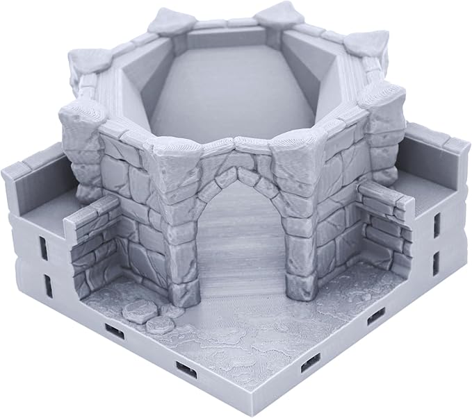 EnderToys Dice Arena by Makers Anvil, 3D Printed Tabletop RPG Scenery and Wargame Terrain 28mm Miniatures