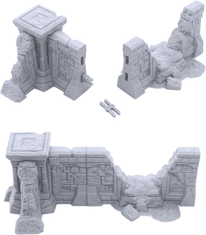 Forgotten Temple Expansion Set - DND Terrain Compatible with Dungeons and Dragons, 28mm Miniature Wargaming, Tabletop RPGs, Wargame Scenery
