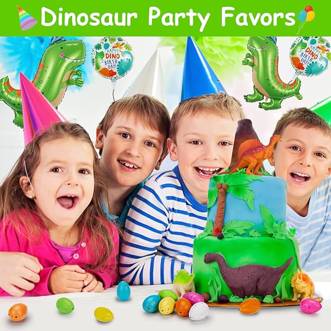 60PCS Small Hatching Dinosaur Eggs for Dinosaur Party Favors Birthday Goodie Treat Bag Stuffers Classroom Carnival Prizes Box Toys Bulk Pinata Fillers Novelty Grow in Water Dino Eggs with Toys Inside