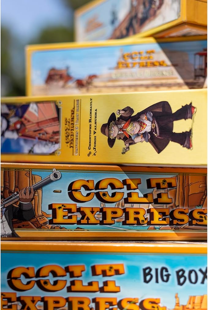 Colt Express: 10th Anniversary - Strategy Board Game, Wild West Train Robbery Adventure Game, 3D Train, Ages 10+, 2-3 Players, 40 Min