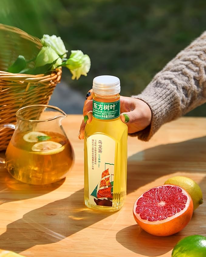 ORIENTAL LEAF Unsweetened Iced Tea – Bottled Oolong Tea, 16.9 FL oz bottles (Pack of 15), Brewed Tea Drinks, Sugar Free, 0 Calories