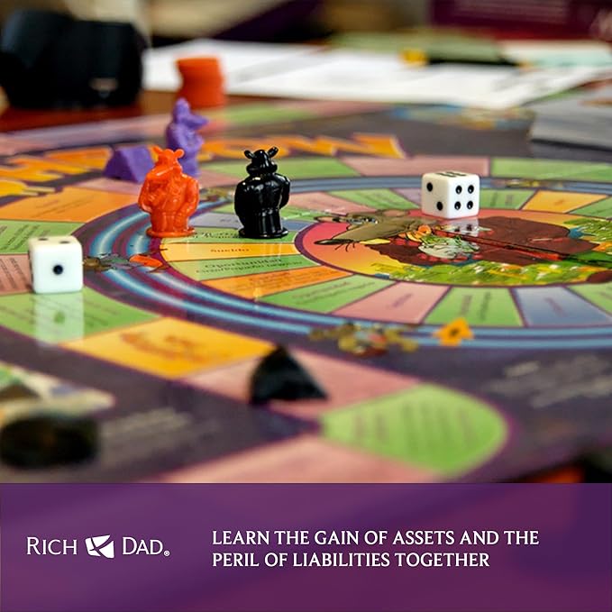 Rich Dad CASHFLOW How to Get Out of The Rat Race Strategic Investing Educational Board Game for Family Financial Literacy, Adult and Kid Version