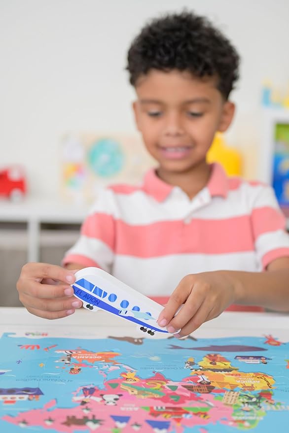 Hello, Airport! - ¡Hola, Aeropuerto! | Includes Bilingual Book, Cards, Dry Erase Activity Book, Marker, and More | Interactive Learning Activities Spanish and English Educational Resources For Kids 3+