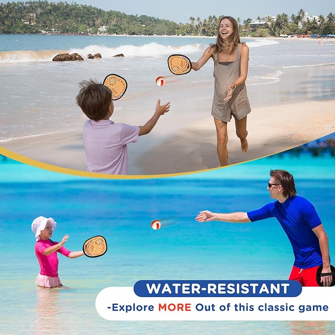 Aywewii Soft Toss and Catch Ball Set Toddler Toys Outdoor Games for 3 4 5+ Year Old Kids Boys Girls Outside Beach Pool Yard Baseball Training Glove Toys Games Easter Basket Stuffers Birthday Gifts