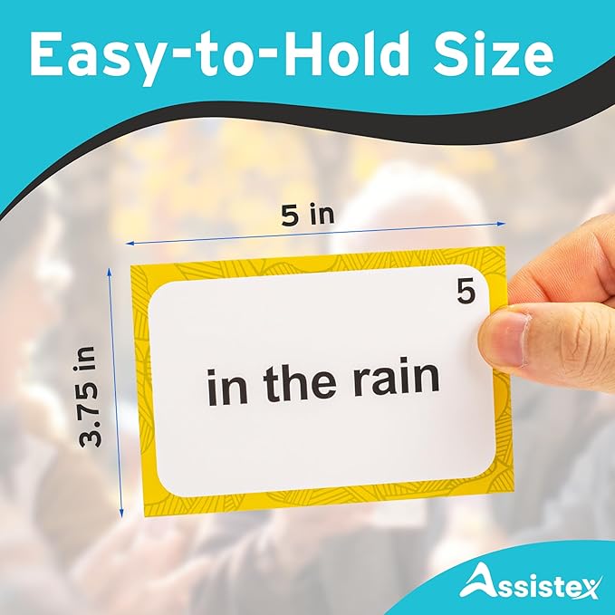 Assistex 2 in 1 Matching Memory Card Games for Seniors - Brain Game for Dementia Patients - Adult Memory Game for Seniors - Lyric and Idiom Cards for Alzheimer and Dementia Patients, 40 Cards Each