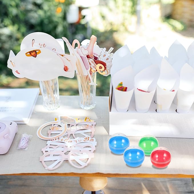 Yardwe 60Pcs Gumball Vending Machine Capsules, Empty Clear Colored Round Capsules Plastic Containers for Prizes Party Favors (1.8 Inch, Random Colors)