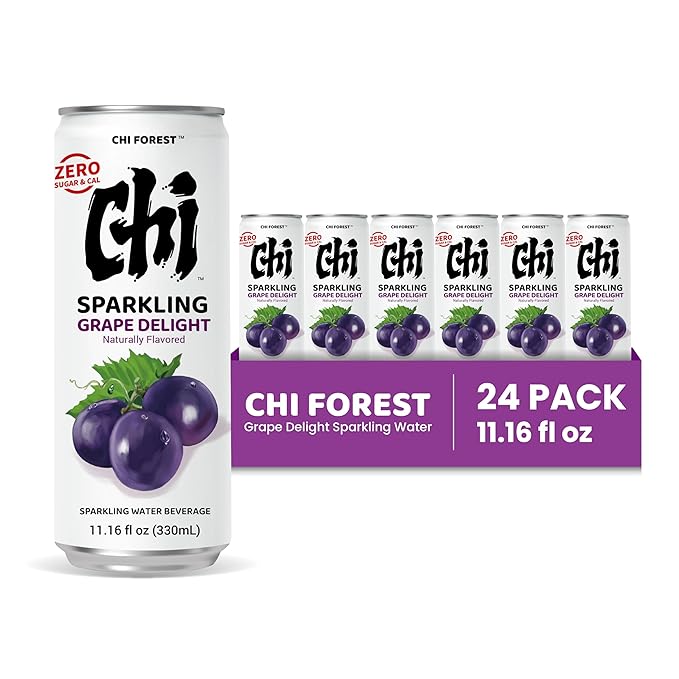 CHI FOREST Grape Delight sparkling water, 0 Sugar 0 Carolies, 11.16 oz* 24 Cans