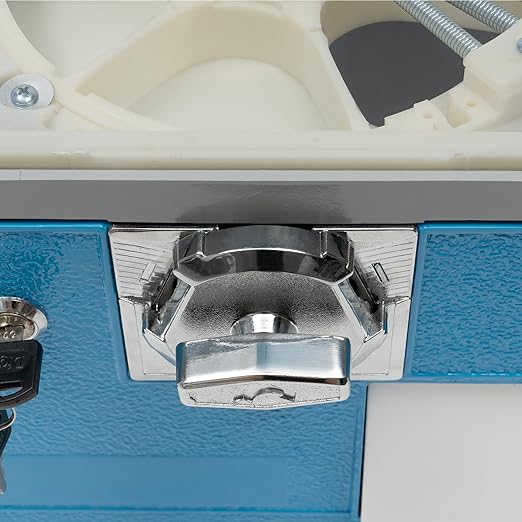 Candy Vending Machine 4X 25 Cents Toys Candy Dispenser Gumball Machine for Retail Stores Parks Game Halls and Home,10.2x10.2x25.2in,with 2 Keys (Blue)