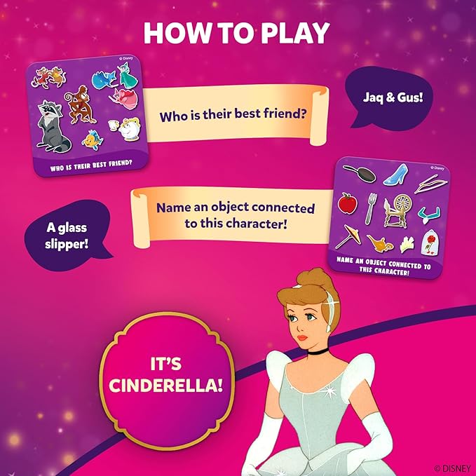 Skillmatics Guess in 10 - Disney Princess Card Game for Preschool Kids, Girls & Boys Who Love Cinderella, Ariel, Jasmine, Fun Travel Game & Gifts for Ages 3, 4, 5, 6