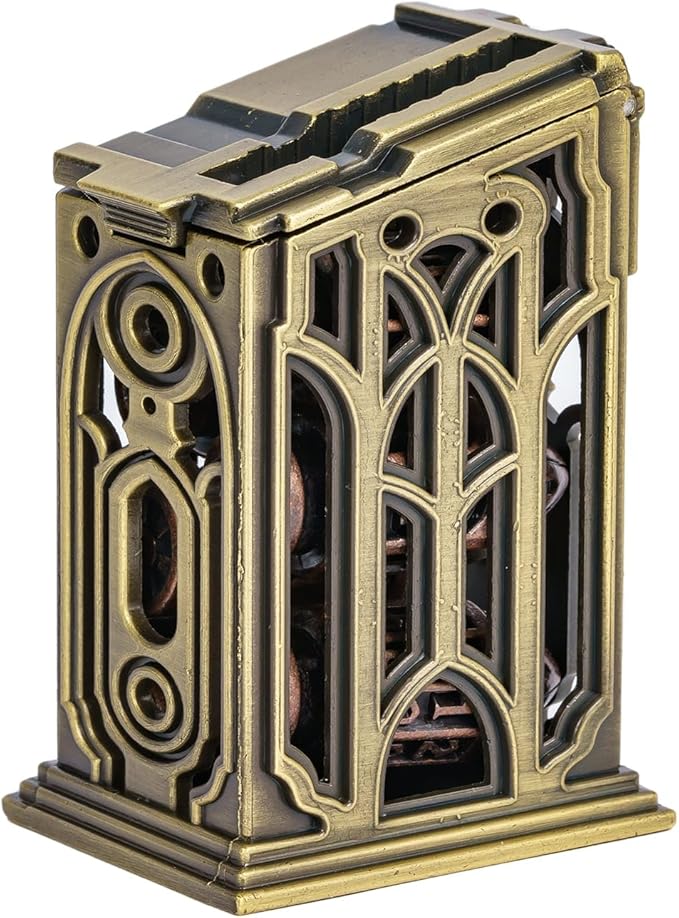 UDIXI Metal DND Bullet Dice Set with Unique Container, 7-Die Solid Polyhedral Metal Dice Set for D&D, Role Playing Game or Other Tabletop Games(Copper)