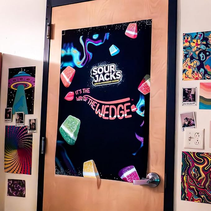 SOUR JACKS, Sour Wedges, Assorted Fruit Flavored Candy, 5oz Bag (12 Pack)