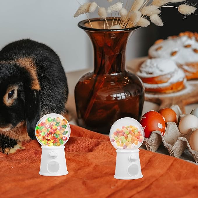 Garneck 48 Pcs Mini Machine Cute Gumball Machine Kids Party Toys Jelly Candy Arcade Game Machine Mini Candy Dispenser Valentine Candy for Snack Child Plastic Personality White, Whitex4pcs, 12RF23152R