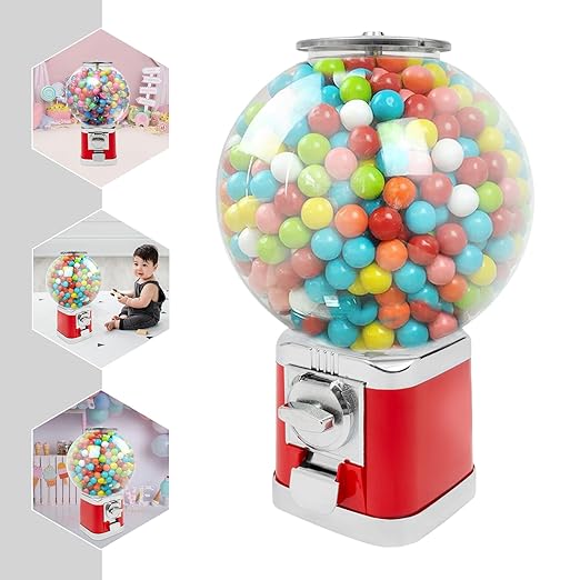 Vending Machine, 1.26 in Ball Bulk Vending Machine Classic Bubble Capsule Toys Dispenser, Commercial Candy Gumball Machine for Game Stores and Retail Stores