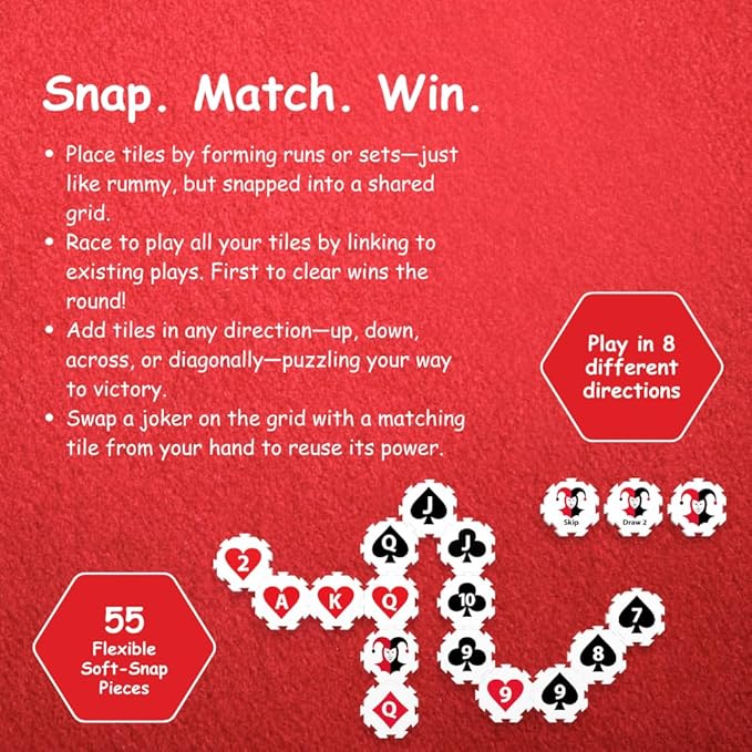 Strategy Game for Adults, Family, and Kids, Includes Full Size Tiles, Racks, and Storage Travel Bag, Fun for Ages 8+, 2-4 Players