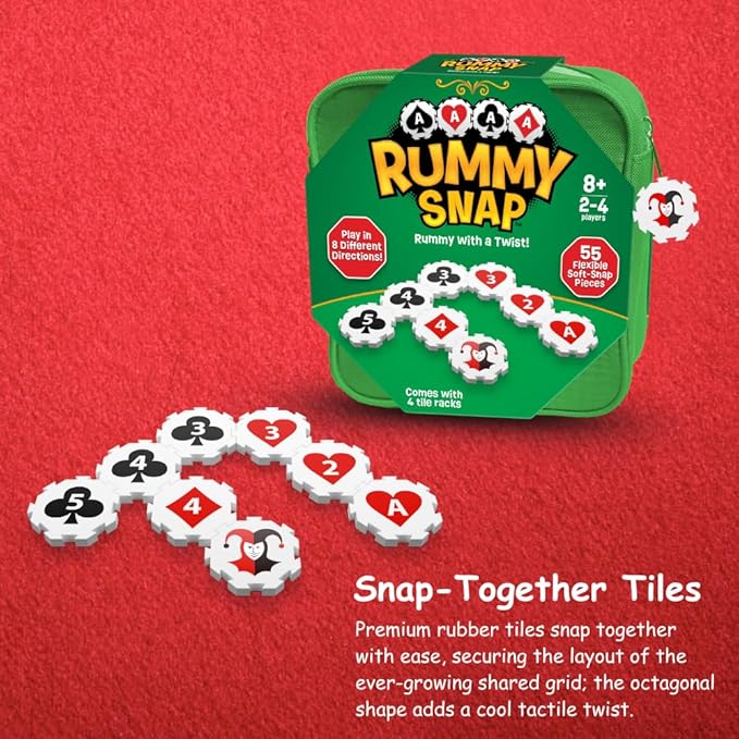 Strategy Game for Adults, Family, and Kids, Includes Full Size Tiles, Racks, and Storage Travel Bag, Fun for Ages 8+, 2-4 Players